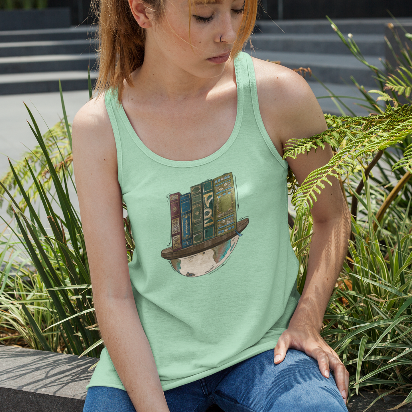 Globe and Vintage Books - Womens Tank Top