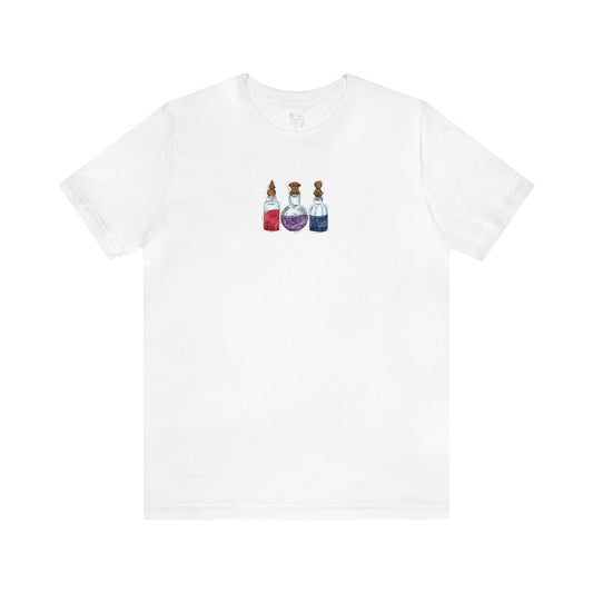 Bisexual Pride Flag Potion Bottles - Unisex T-Shirt