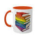 Gay Pride Flag Old Books - Mug