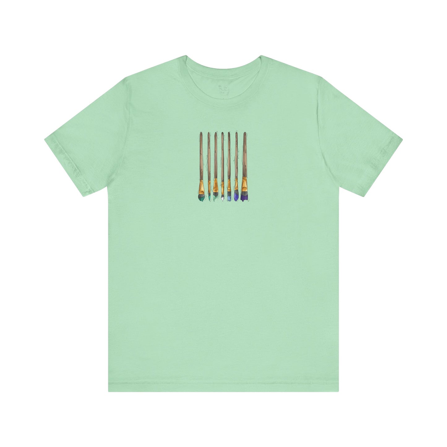 Gay Male Pride Flag Paint Brushes - Unisex T-Shirt