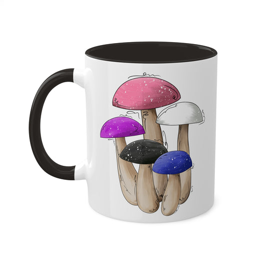 Genderfluid Pride Flag Mushrooms - Mug