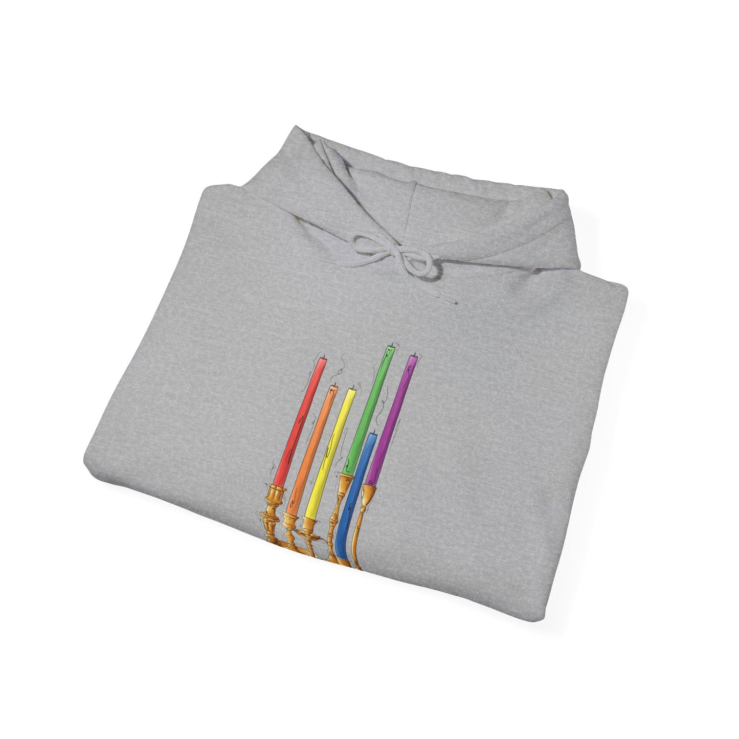 Gay Pride Flag Candlesticks - Adult Unisex Hoodie