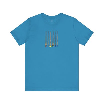 Gay Pride Flag Paint Brushes - Unisex T-Shirt