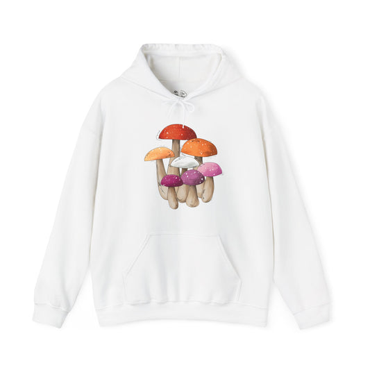 Lesbian Pride Flag Mushrooms - Adult Unisex Hoodie