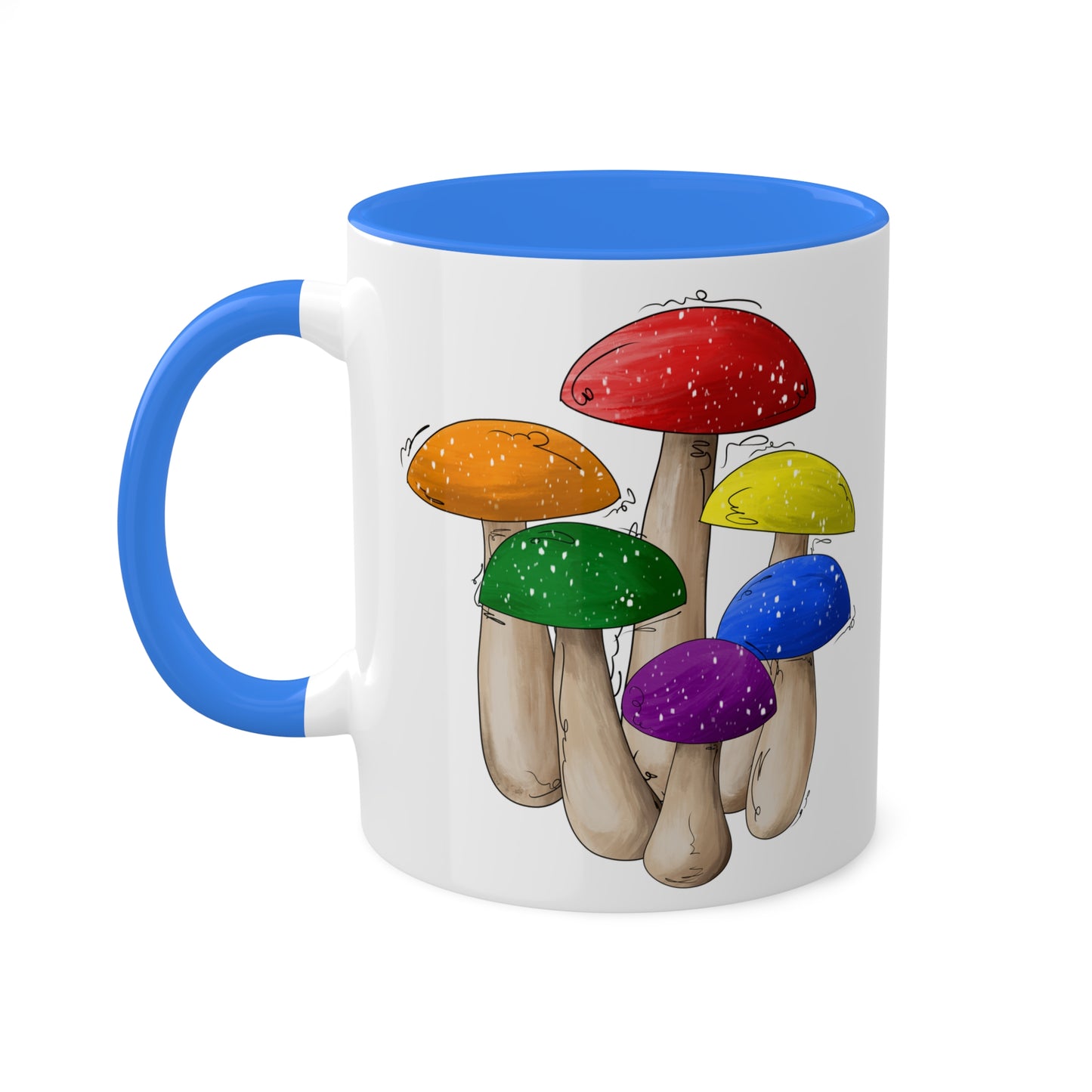 Gay Pride Flag Mushrooms - Mug