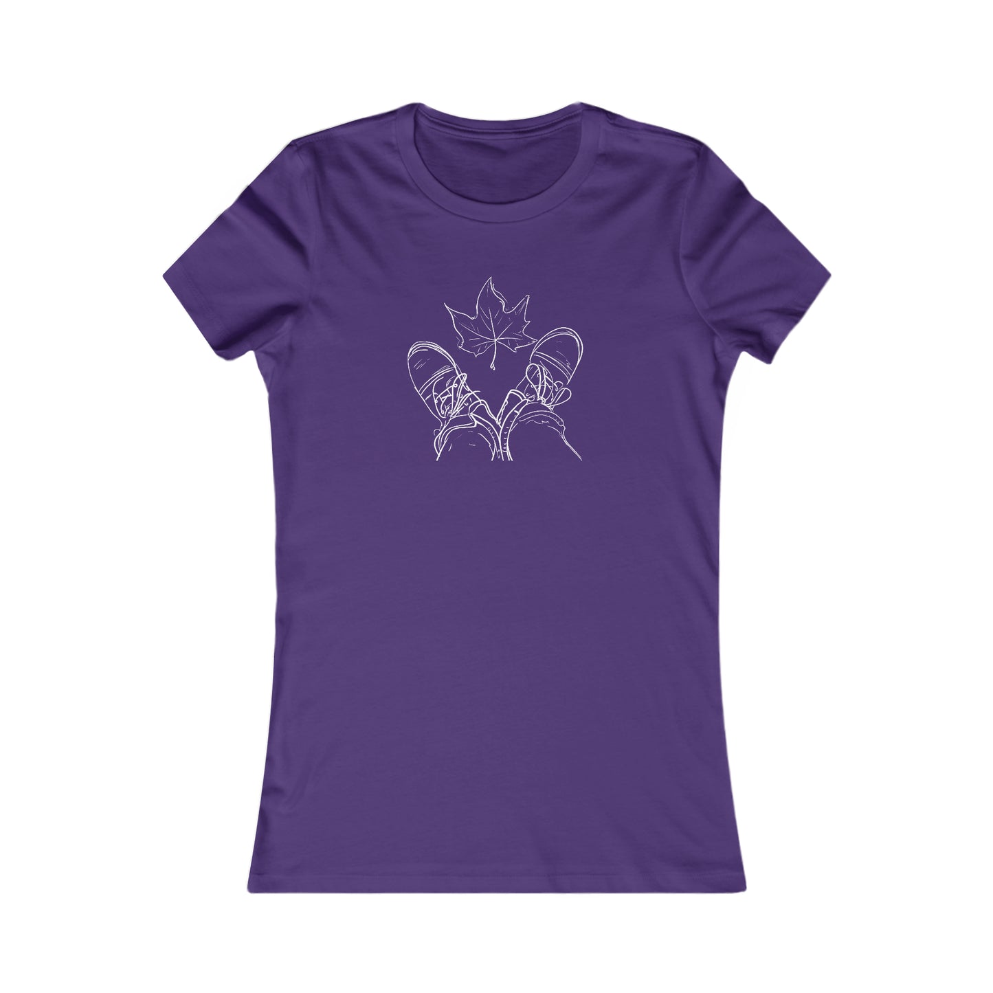 Fall Leaf and Boots Sketch - Women's T-Shirt