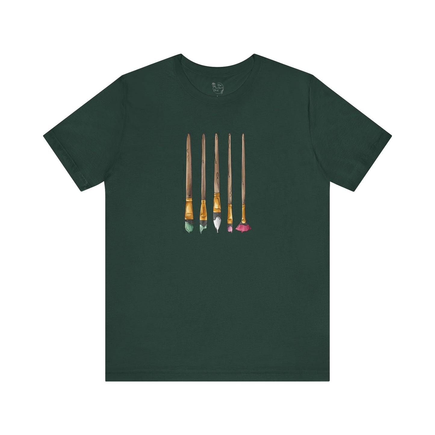 Abrosexual Pride Flag Paint Brushes - Unisex T-Shirt