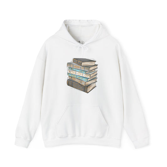 Demi Boy Pride Flag Old Books - Adult Unisex Hoodie