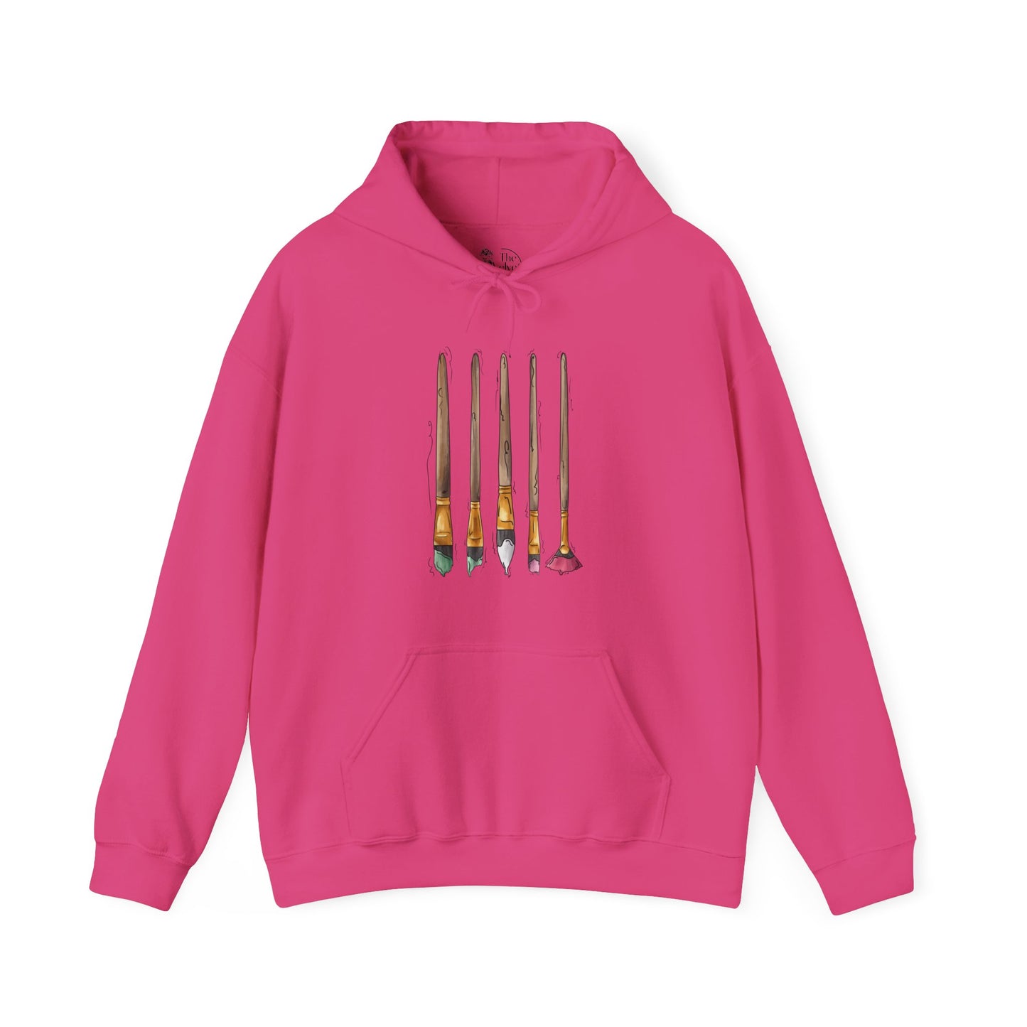 Abrosexual Pride Flag Paint Brushes - Adult Unisex Hoodie