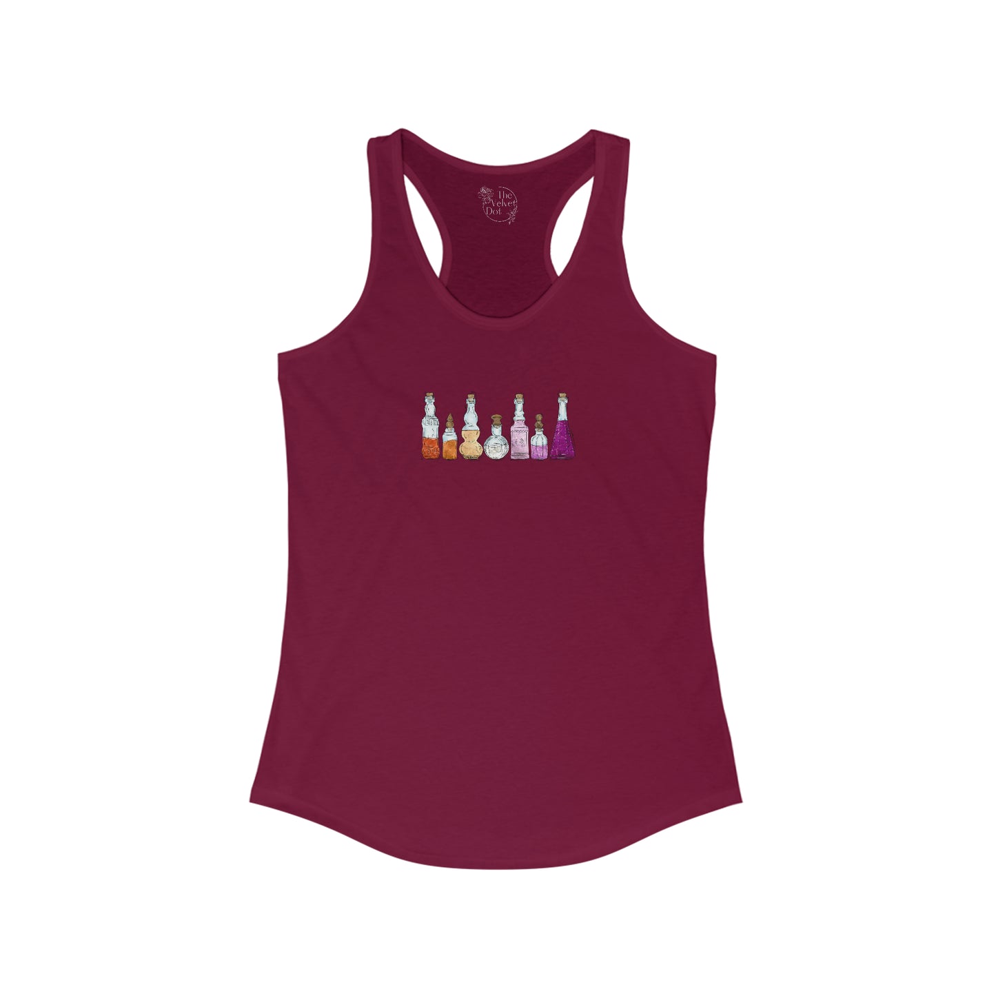 Lesbian Pride Flag Potion Bottles - Womens Tank Top