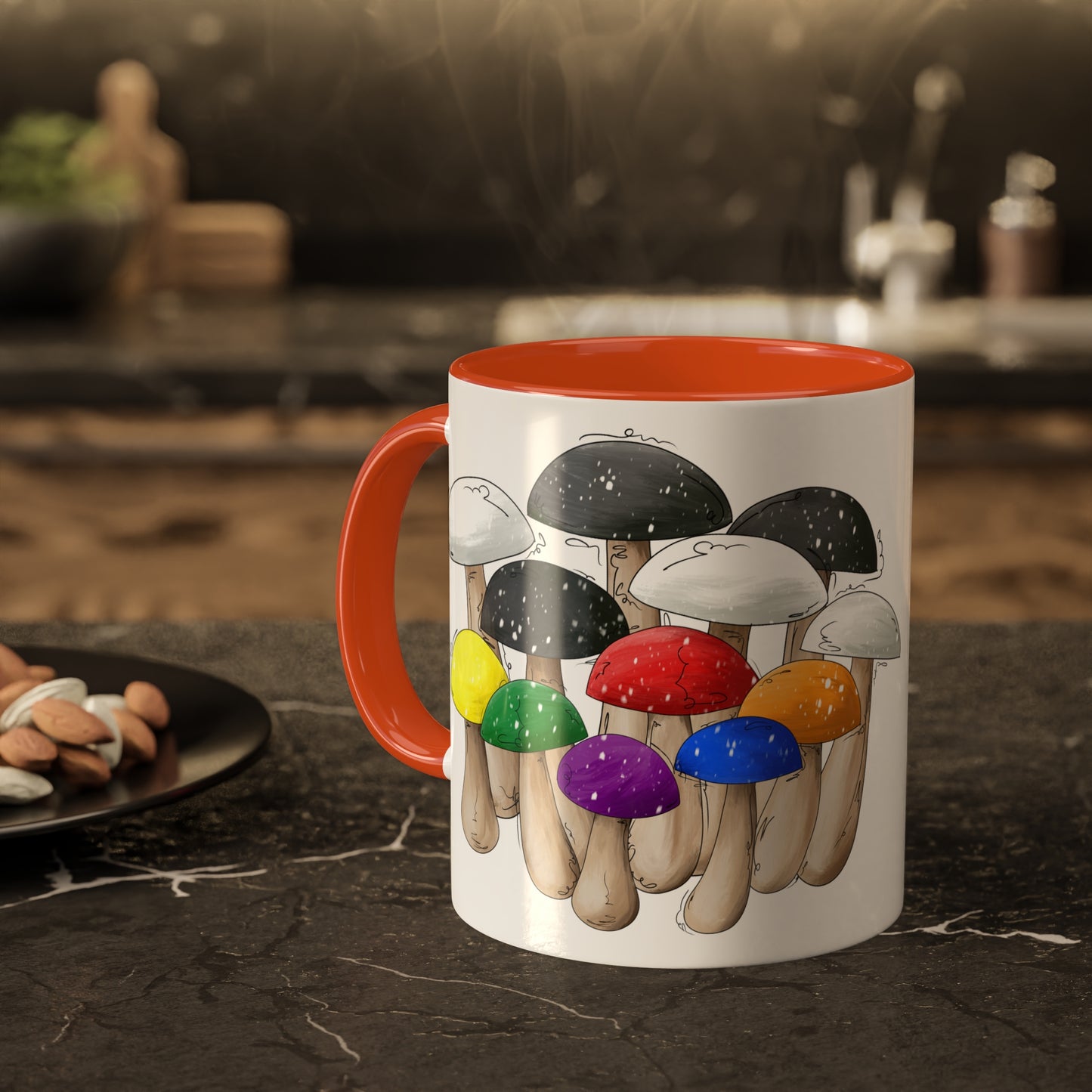 Straight Ally Pride Flag Mushrooms - Mug