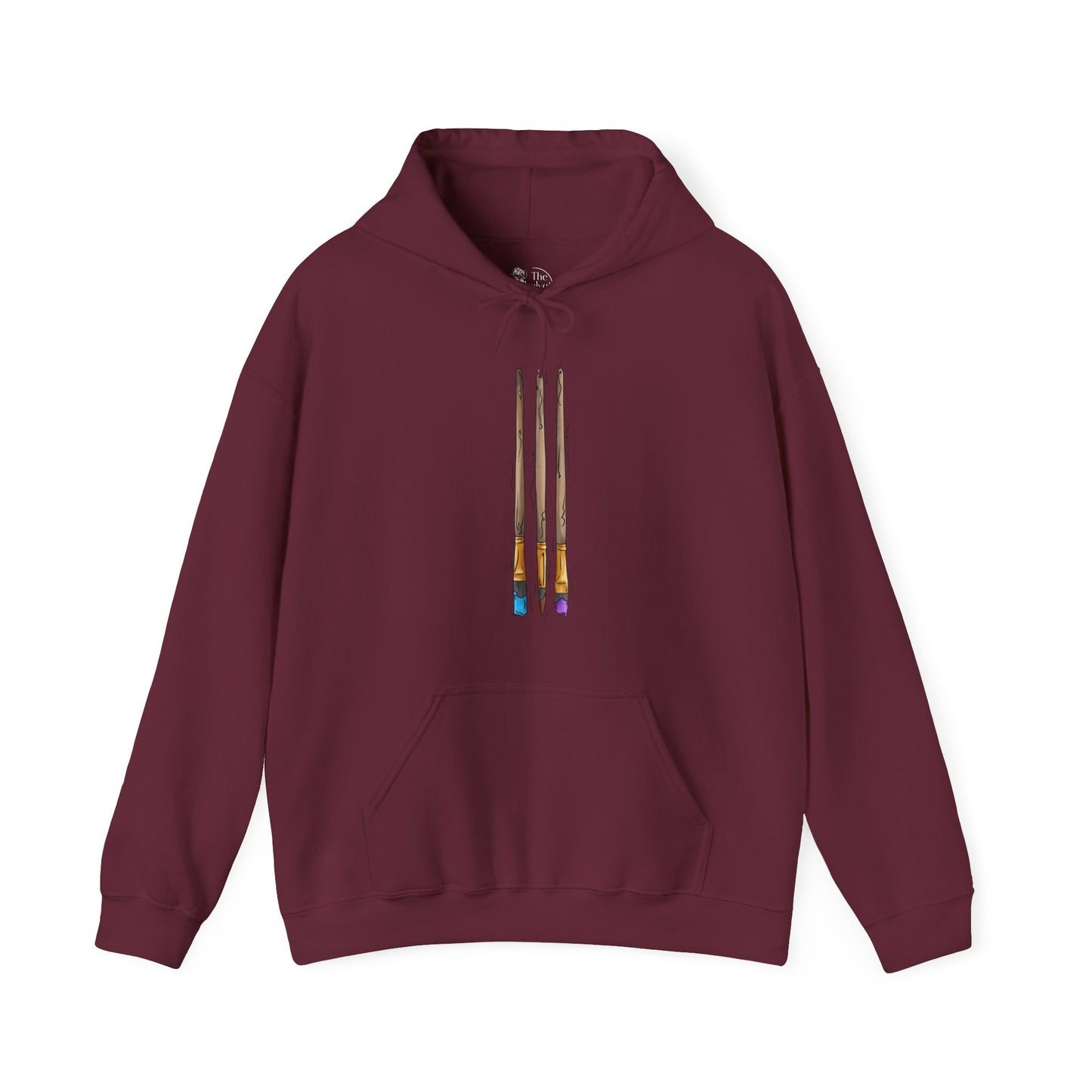 Androsexual Pride Flag Paint Brushes - Adult Unisex Hoodie