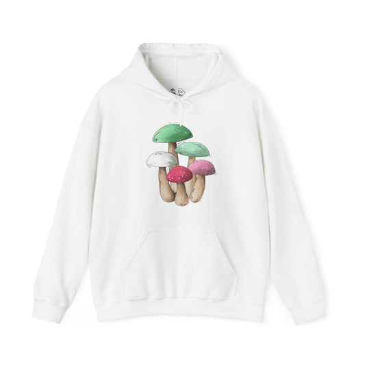 Abrosexual Pride Flag Mushrooms - Adult Unisex Hoodie