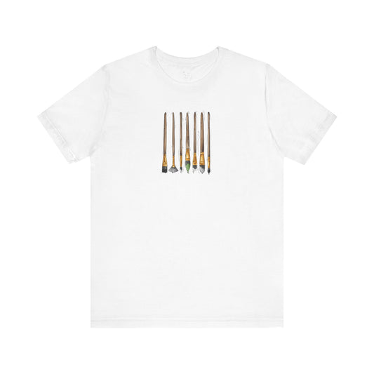 Agender Pride Flag Paint Brushes - Unisex T-Shirt