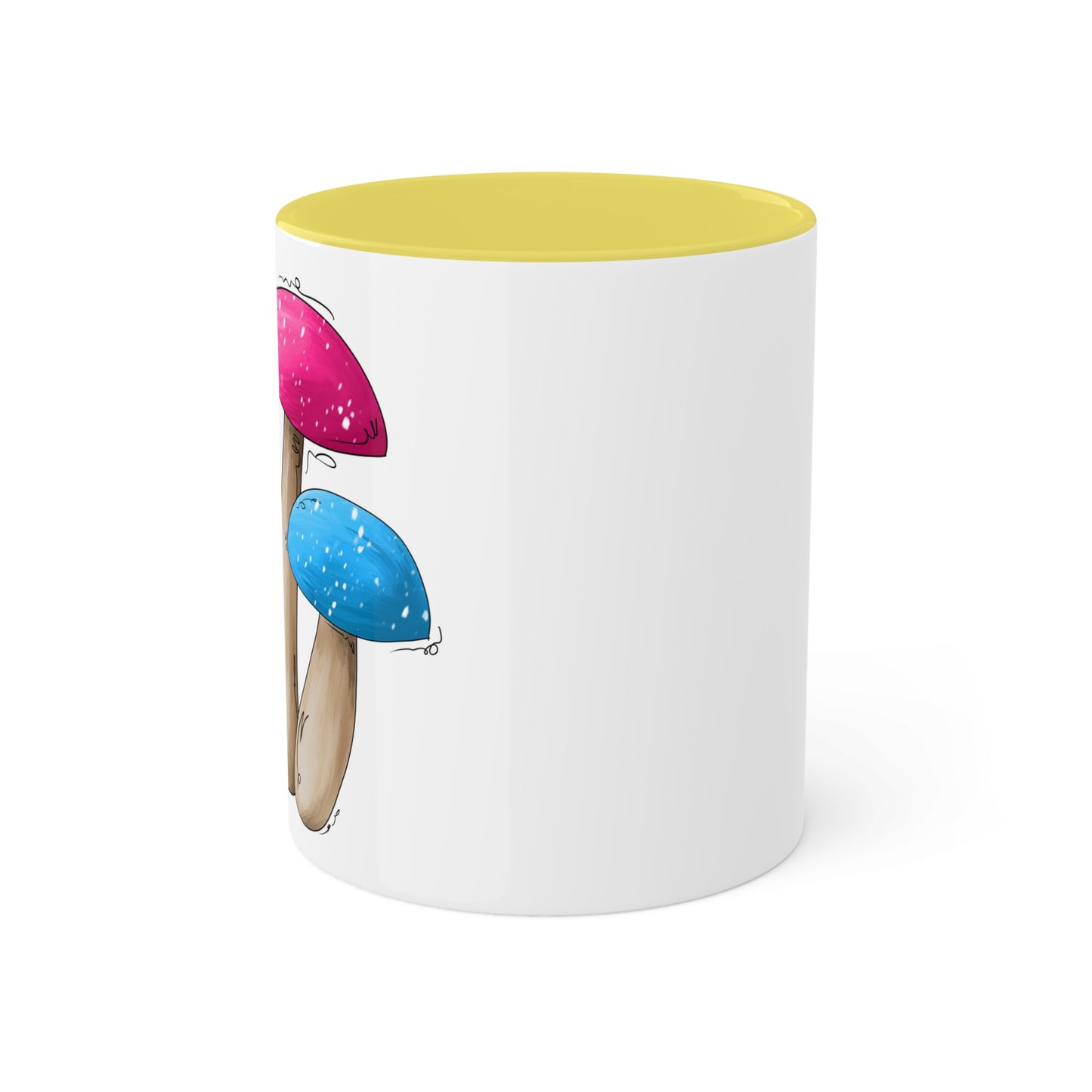 Pansexual Pride Flag Mushrooms - Mug