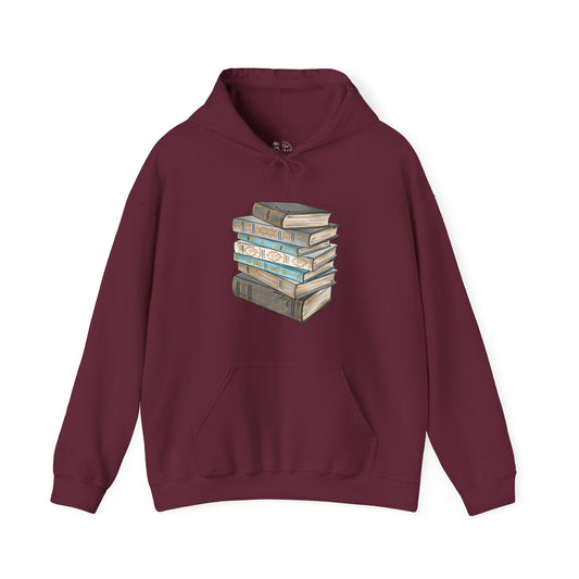 Demi Boy Pride Flag Old Books - Adult Unisex Hoodie