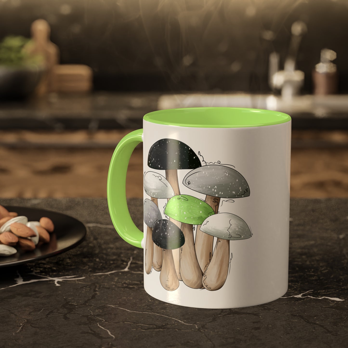 Agender Pride Flag Mushrooms - Mug