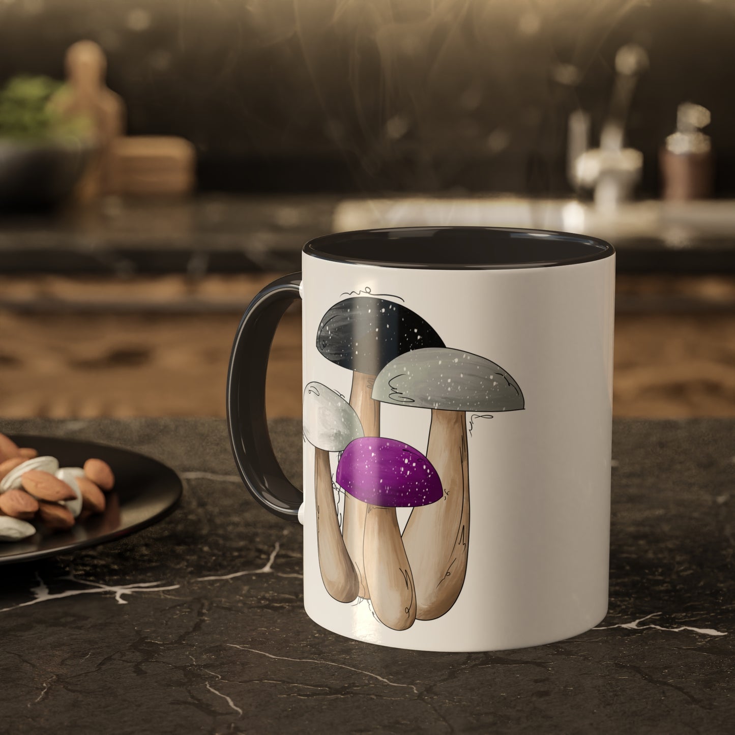 Asexual Pride Flag Mushrooms - Mug