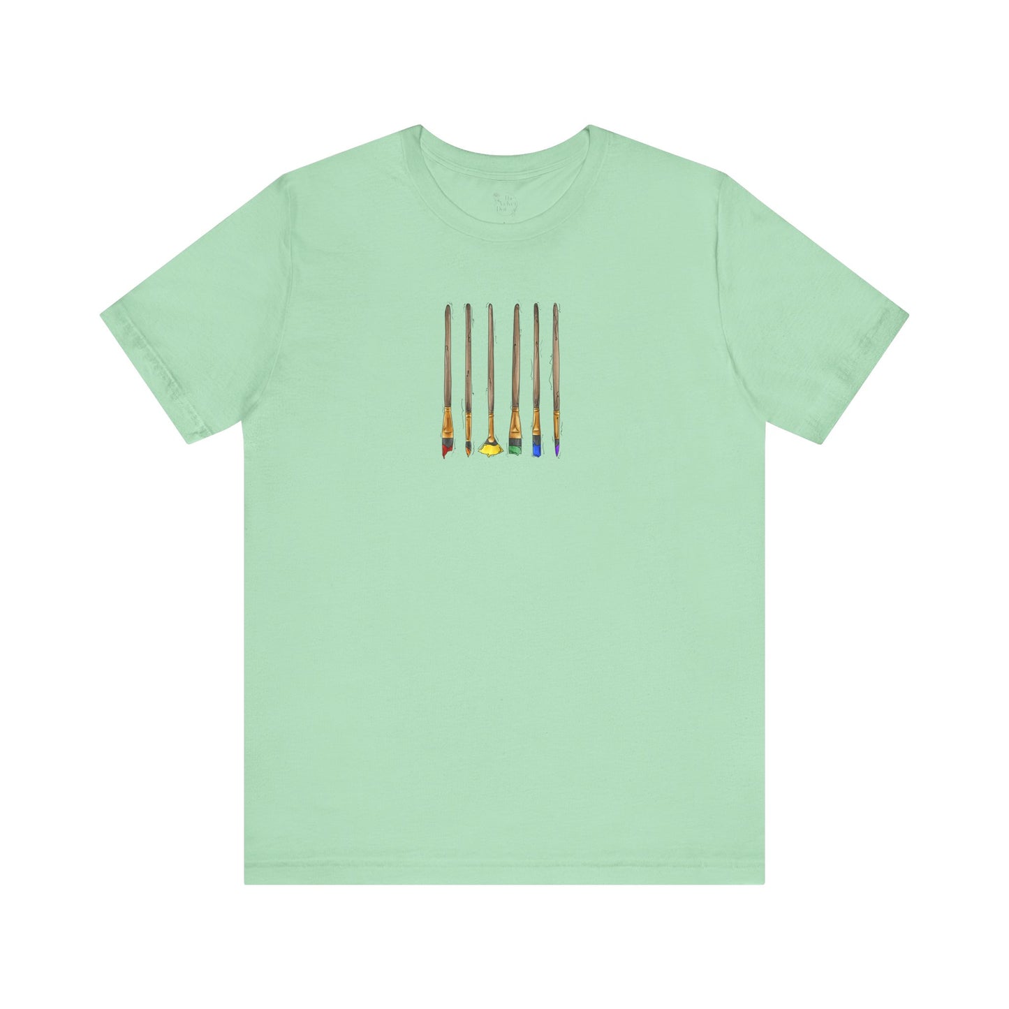 Gay Pride Flag Paint Brushes - Unisex T-Shirt