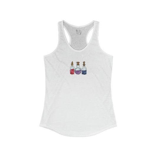 Bisexual Pride Flag Potion Bottles - Womens Tank Top