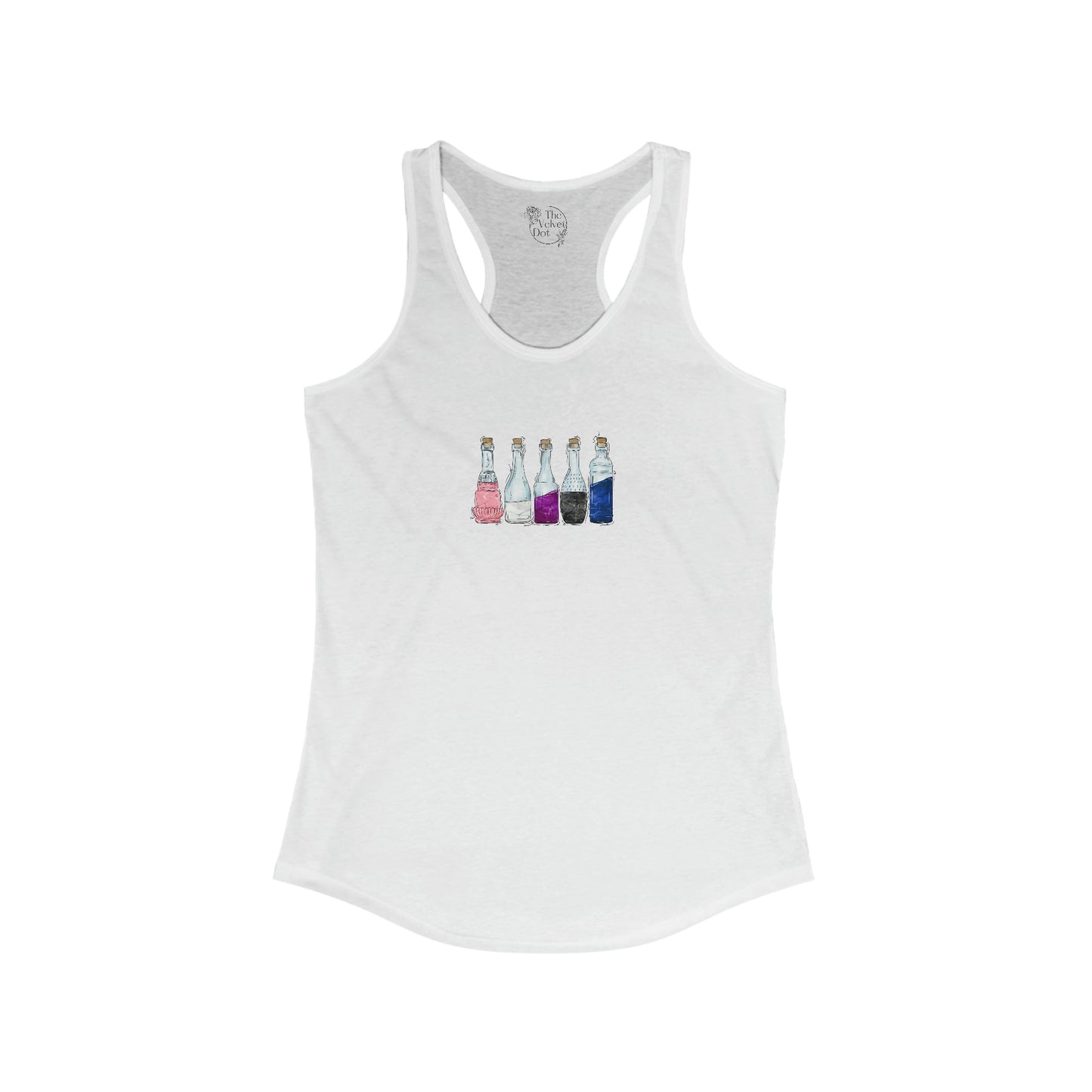 Genderfluid Pride Flag Potion Bottles - Womens Tank Top