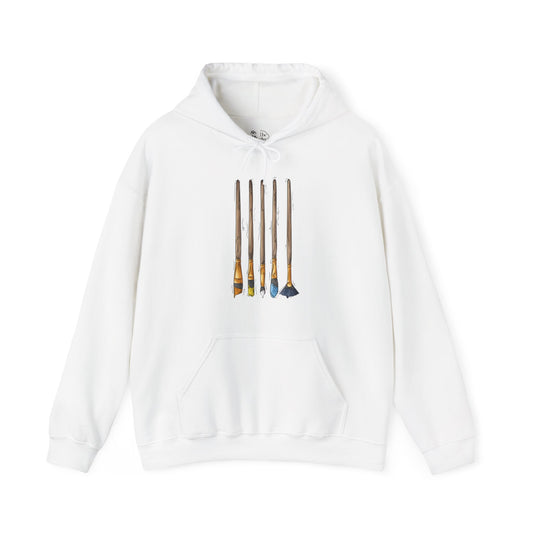 Aroace Pride Flag Paint Brushes - Adult Unisex Hoodie