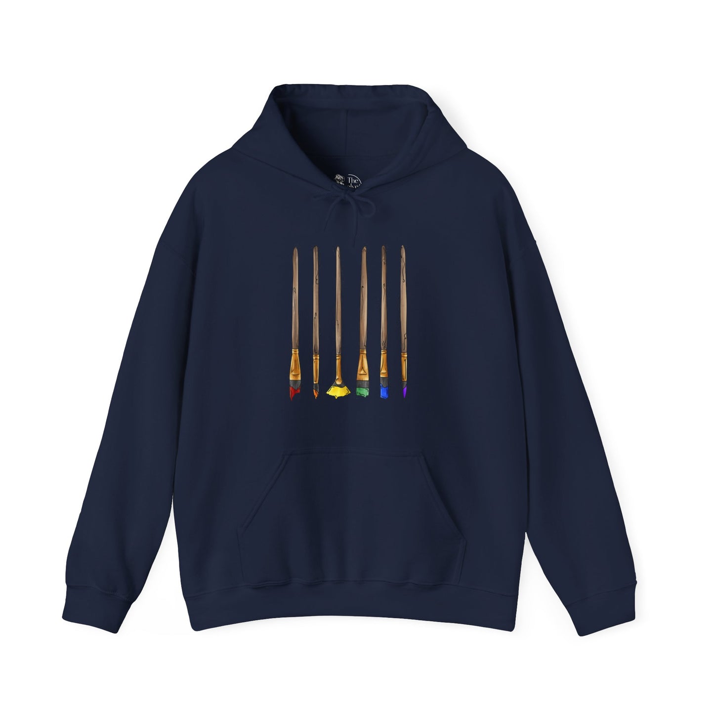 Gay Pride Flag Paint Brushes - Adult Unisex Hoodie