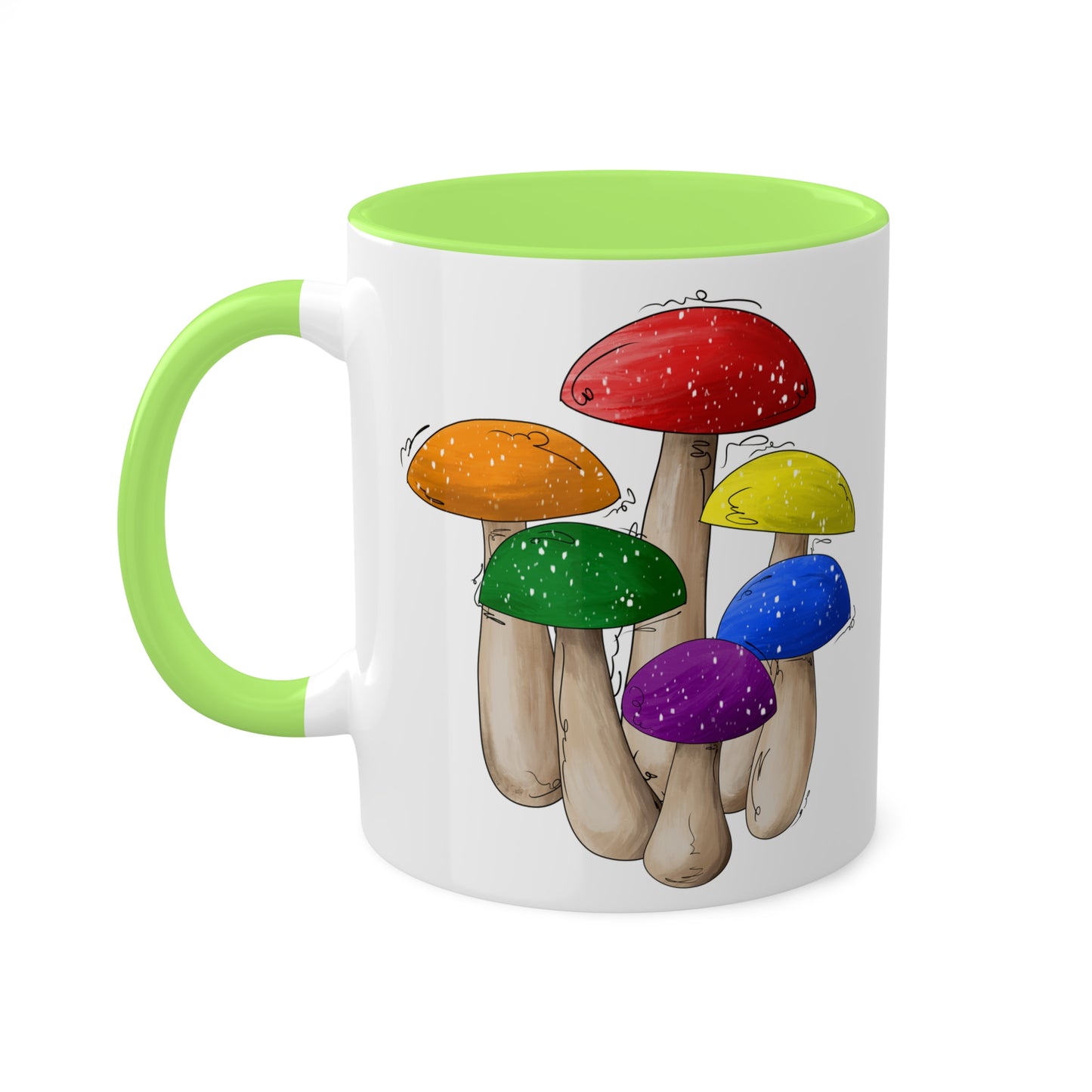 Gay Pride Flag Mushrooms - Mug