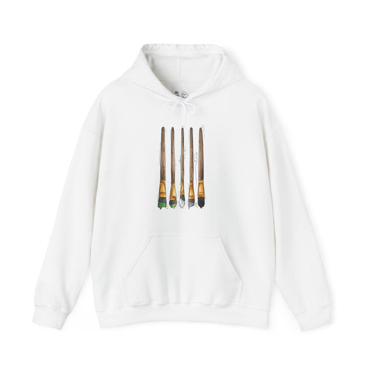 Aromantic Pride Flag Paint Brushes - Adult Unisex Hoodie