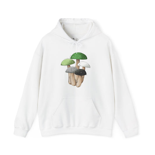 Aromantic Pride Flag Mushrooms - Adult Unisex Hoodie