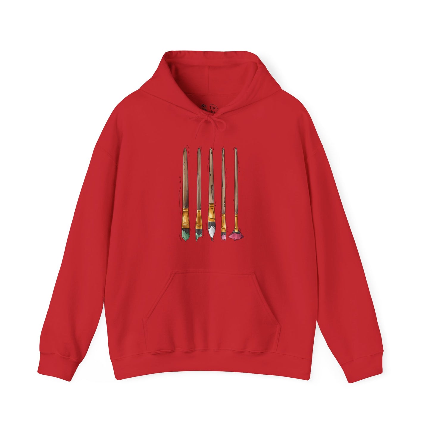 Abrosexual Pride Flag Paint Brushes - Adult Unisex Hoodie