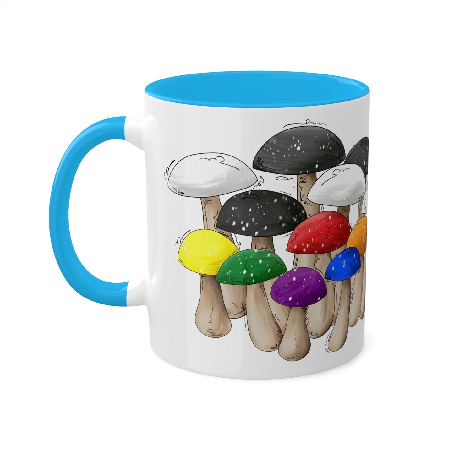 Straight Ally Pride Flag Mushrooms - Mug