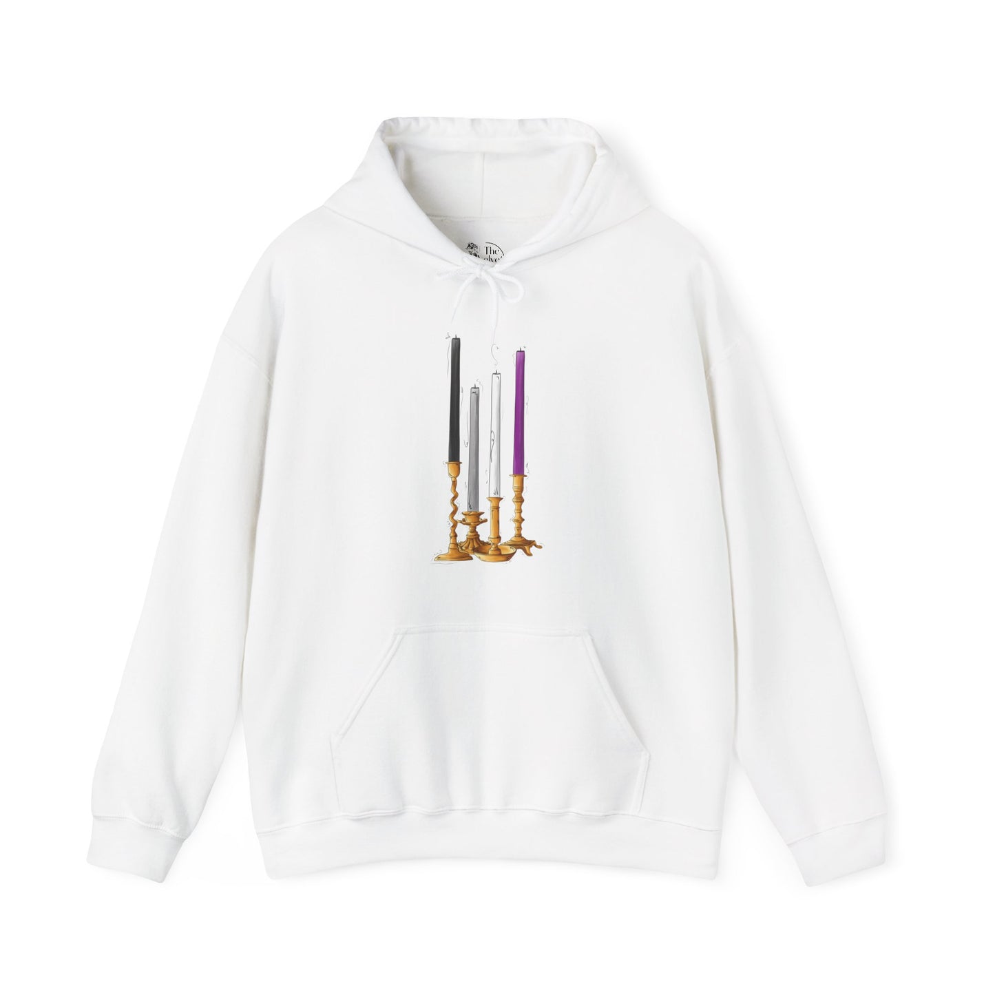 Asexual Pride Flag Candlesticks - Adult Unisex Hoodie