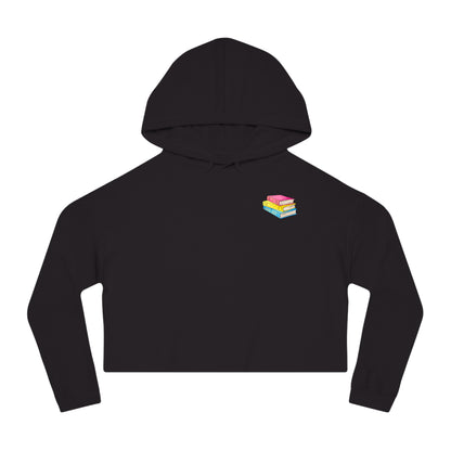 Pansexual Pride Flag Old Books - Women’s Cropped Hoodie