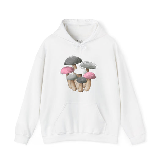 Demi Girl Pride Flag Mushrooms - Adult Unisex Hoodie