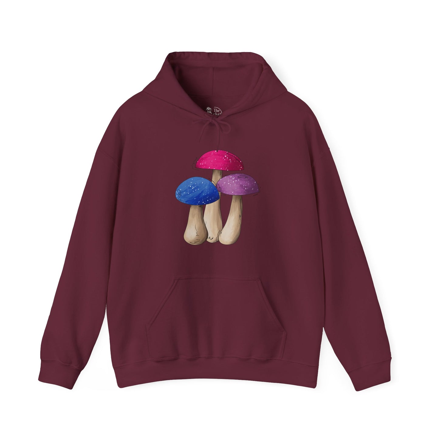 Bisexual Pride Flag Mushrooms - Adult Unisex Hoodie