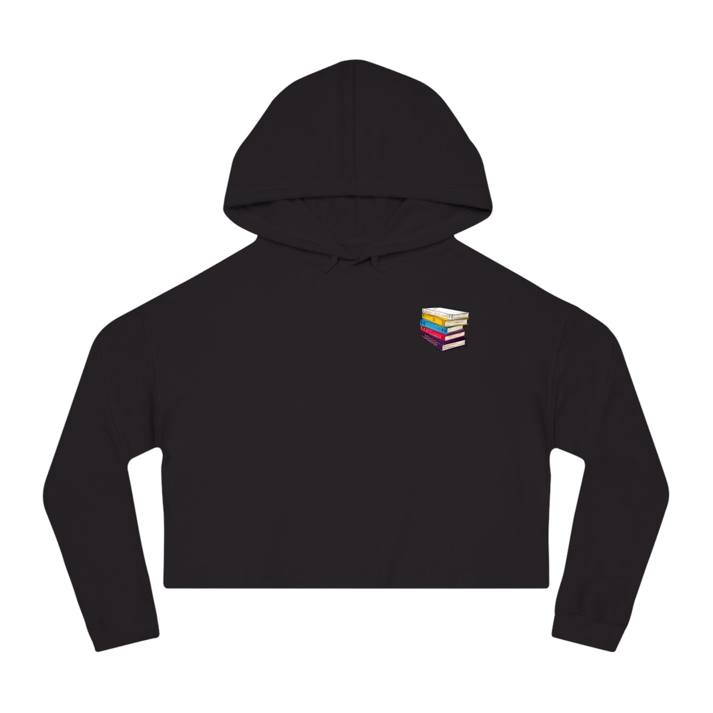 Polyamorous Pride Flag Old Books - Women’s Cropped Hoodie