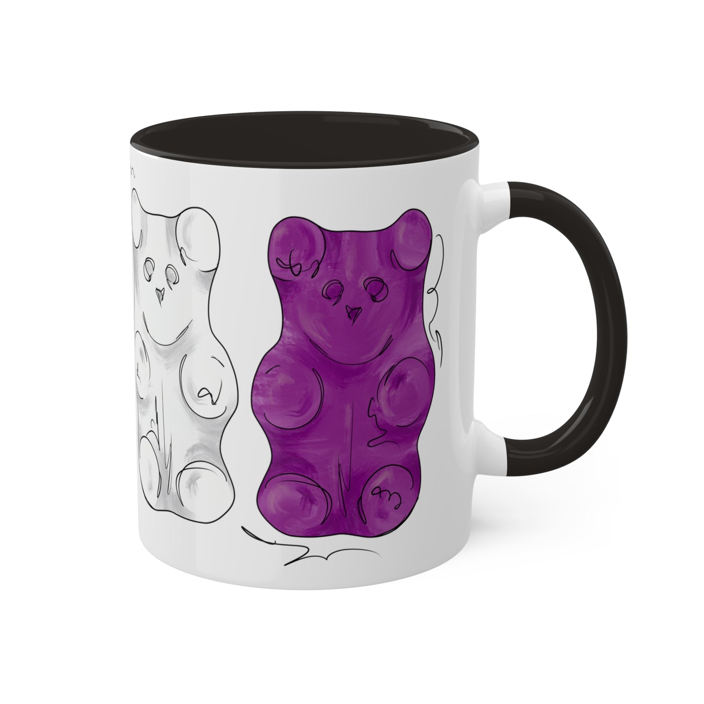 Asexual Pride Flag Gummy Bears - Mug