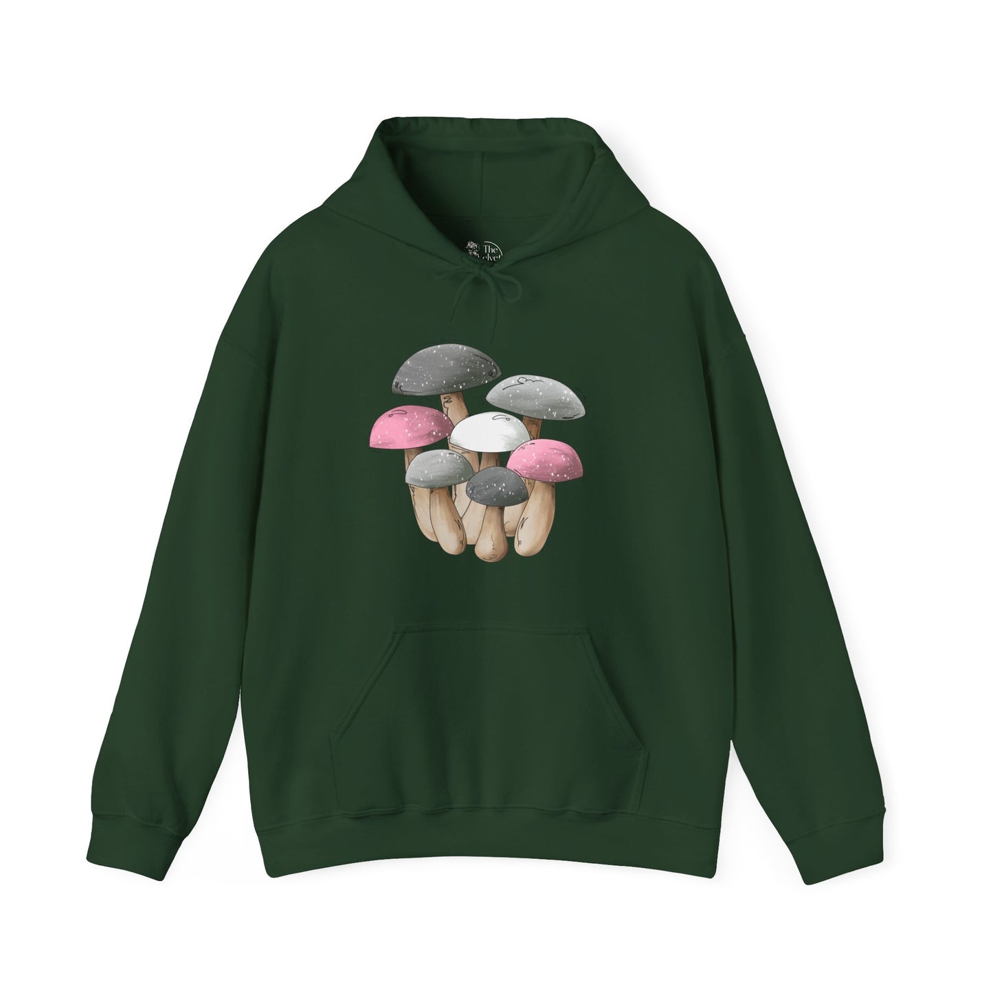 Demi Girl Pride Flag Mushrooms - Adult Unisex Hoodie