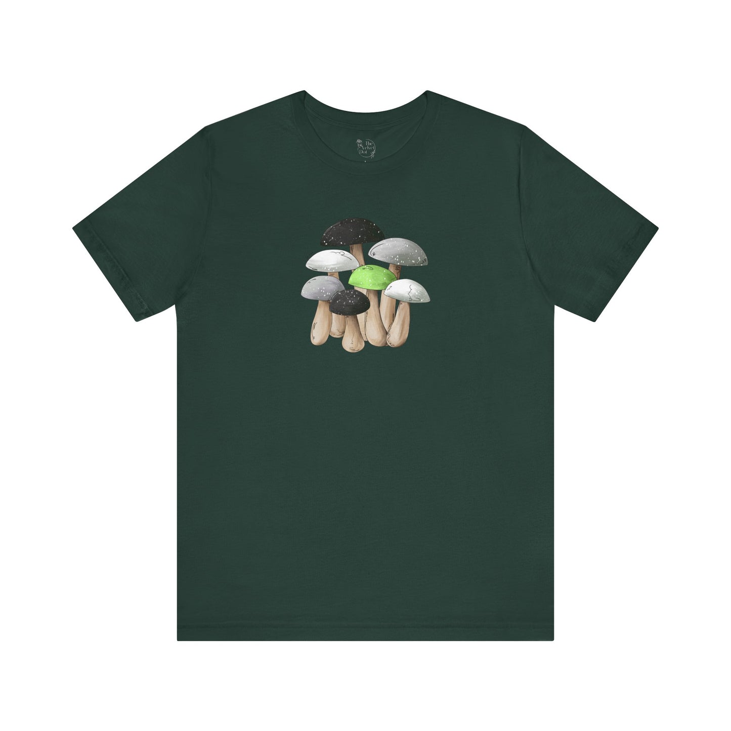 Agender Pride Flag Mushrooms - Unisex T-Shirt