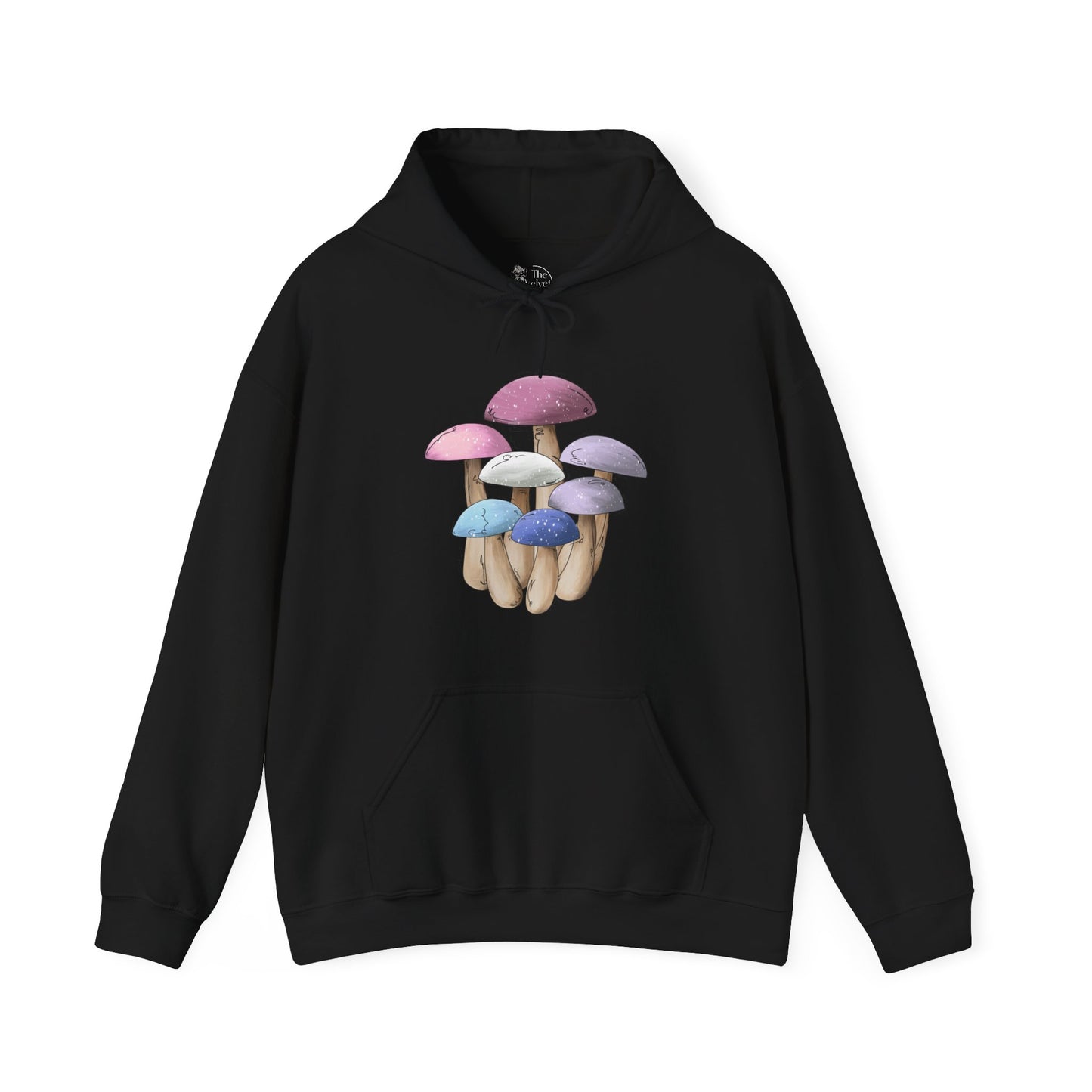 Bigender Pride Flag Mushrooms - Adult Unisex Hoodie