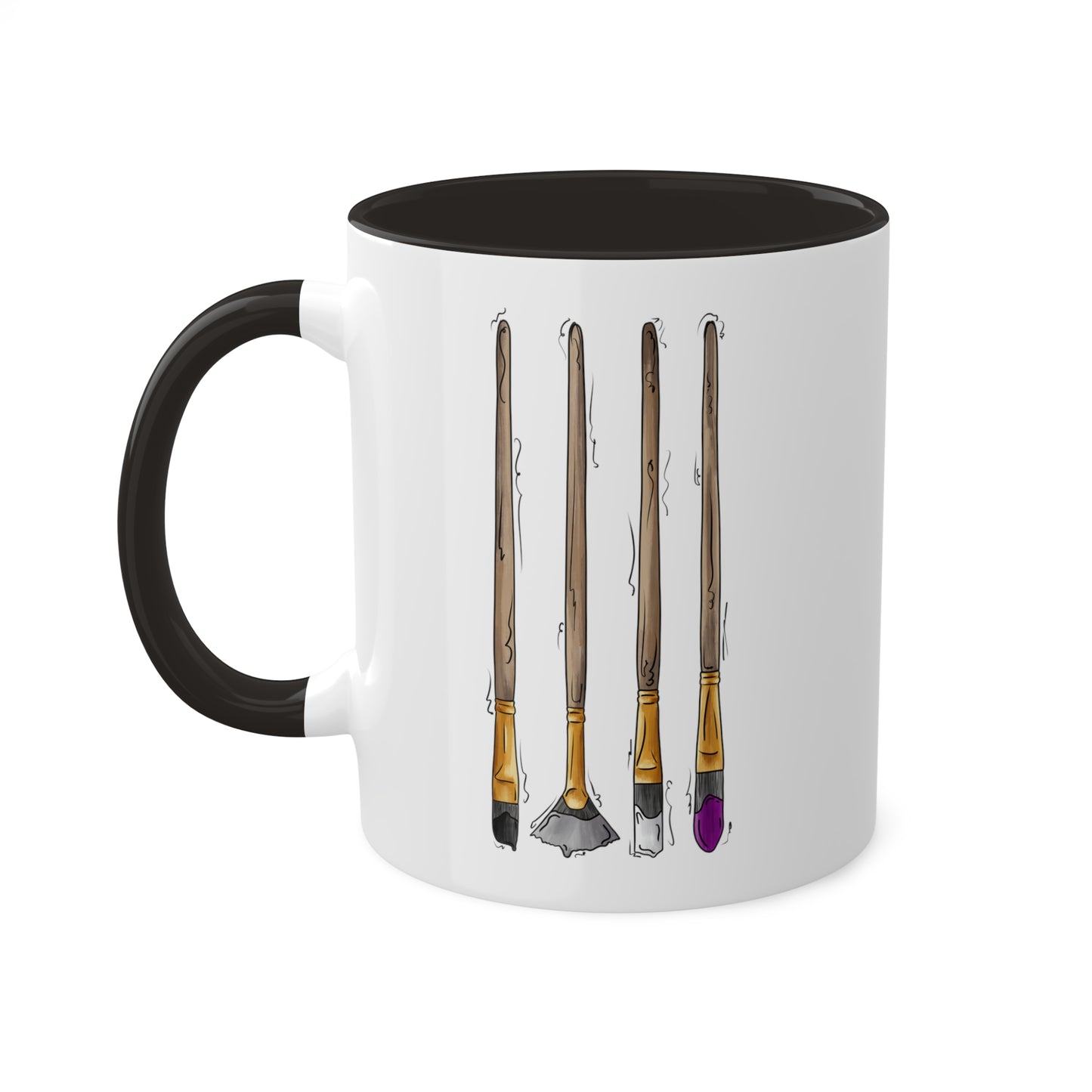 Asexual Pride Flag Paint Brushes - Mug