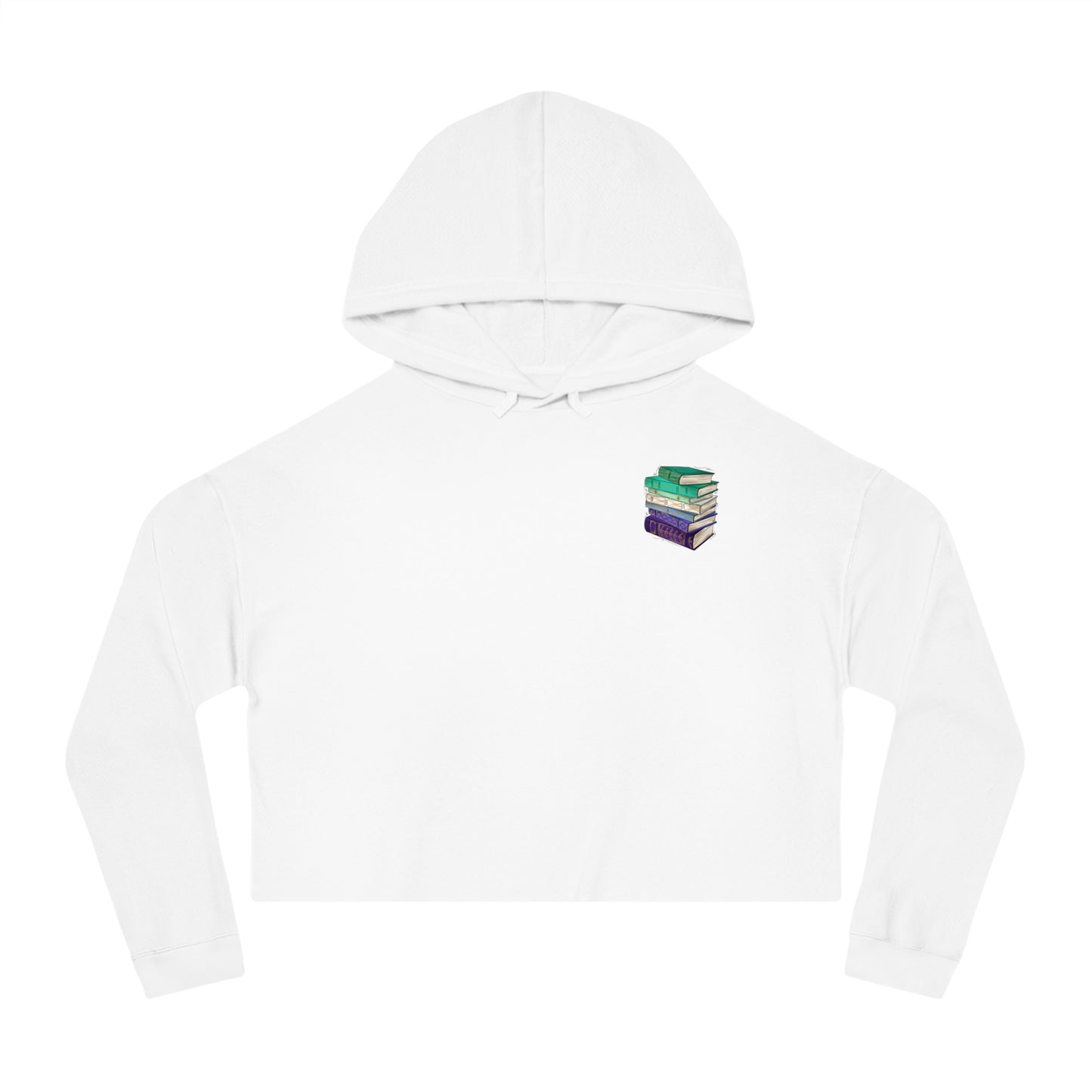 Gay Male Pride Flag Old Books - Women’s Cropped Hoodie