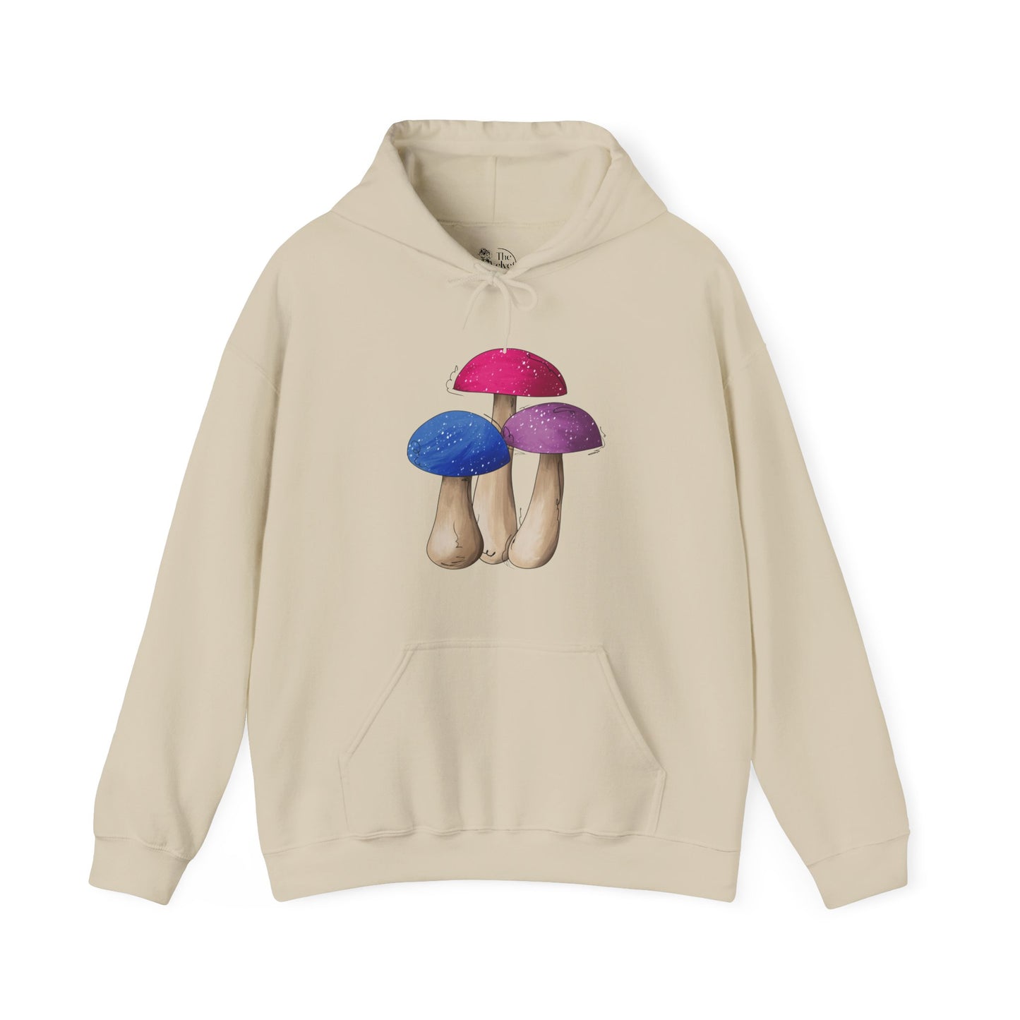 Bisexual Pride Flag Mushrooms - Adult Unisex Hoodie