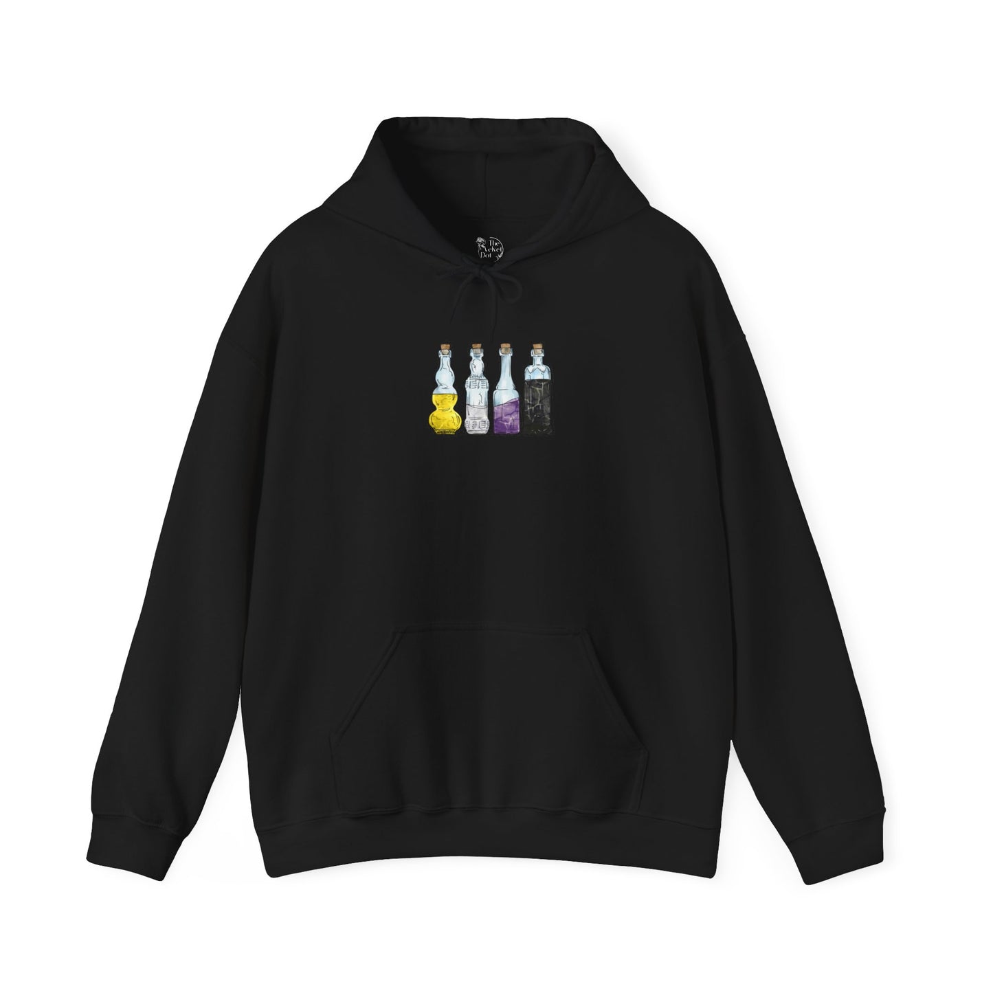 Nonbinary Pride Flag Potion Bottles - Adult Unisex Hoodie