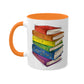 Gay Pride Flag Old Books - Mug