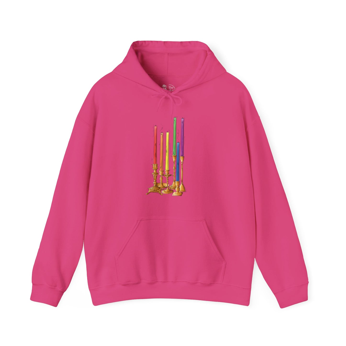 Gay Pride Flag Candlesticks - Adult Unisex Hoodie