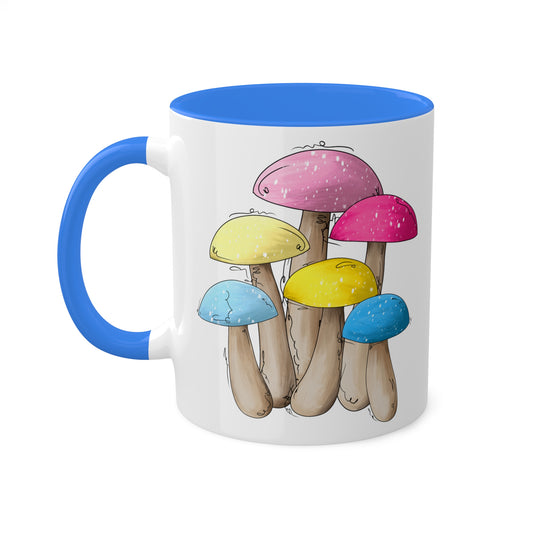 Panromantic Pride Flag Mushrooms - Mug