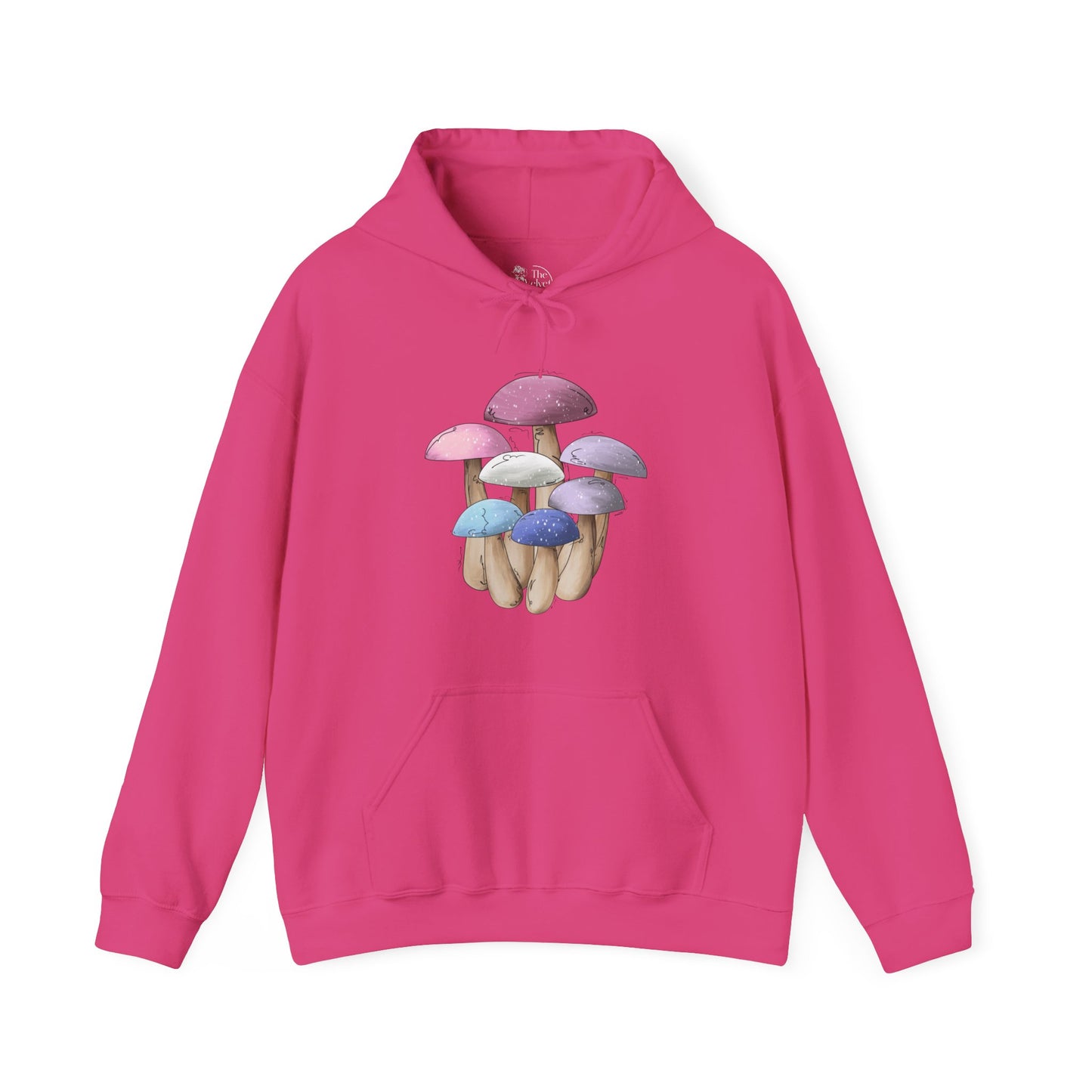 Bigender Pride Flag Mushrooms - Adult Unisex Hoodie