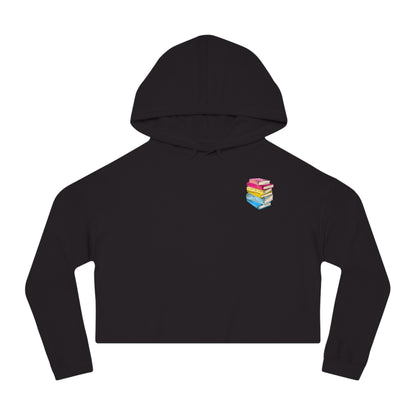 Panromantic Pride Flag Old Books - Women’s Cropped Hoodie